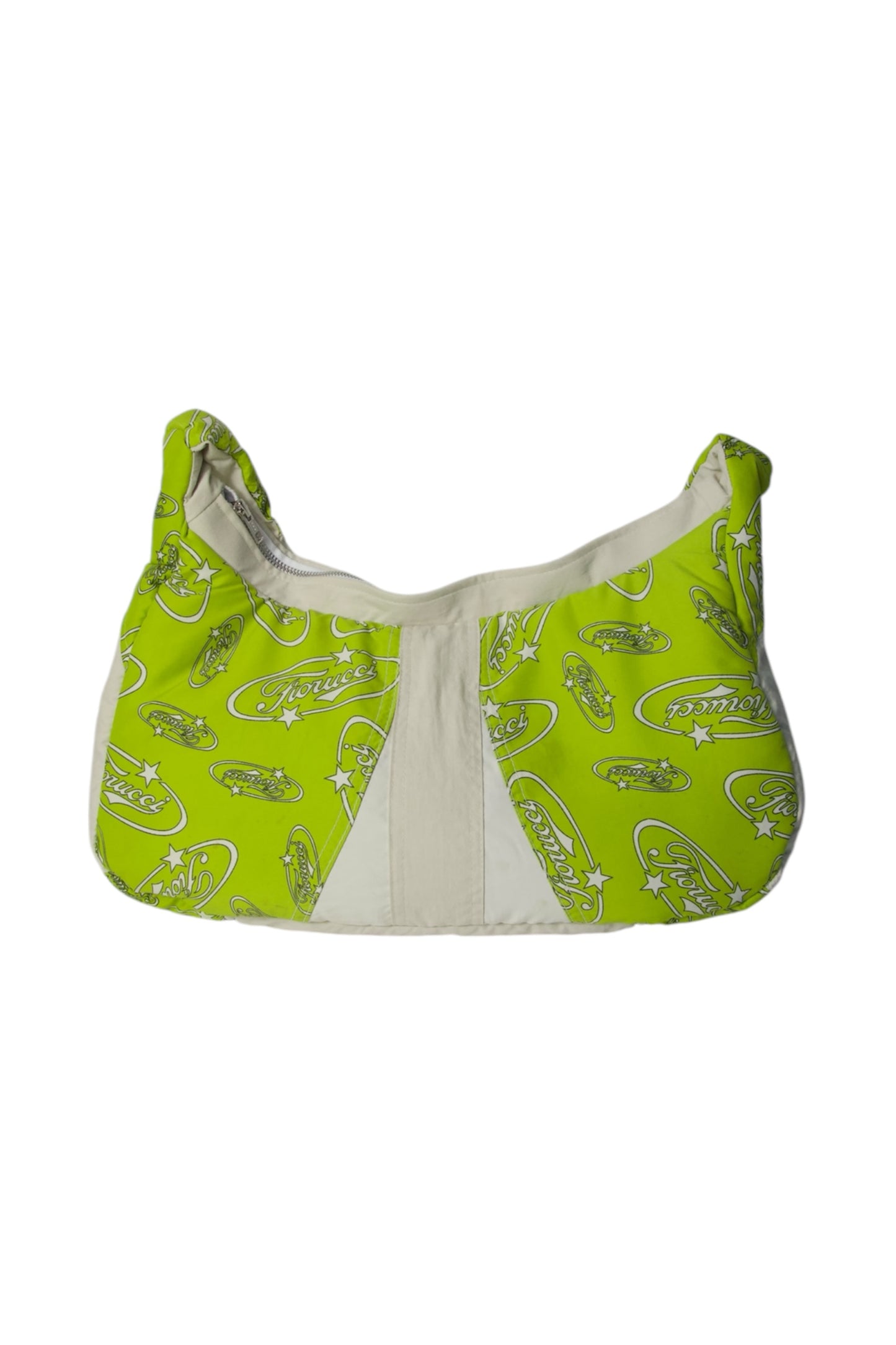 VT Rework: Fiorucci Two-Tone Logo Printed Padded Cross Body Bag