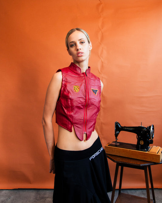 VT Rework : Custom Order - Leather Corset Racing Gilet
