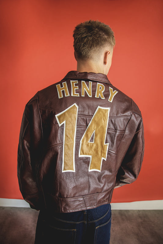 VT Rework : Custom Order - Asymetric Unisex Zip Up Leather Football Jacket