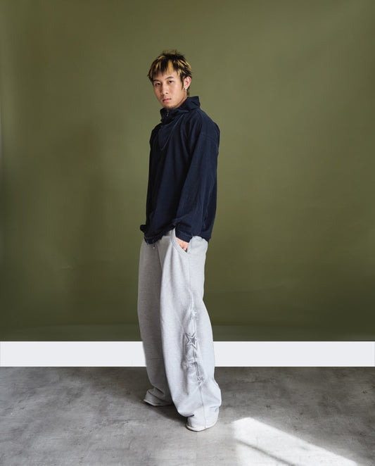 1990s Stone Island Cotton Blend 1/4 Zip Hooded Smock