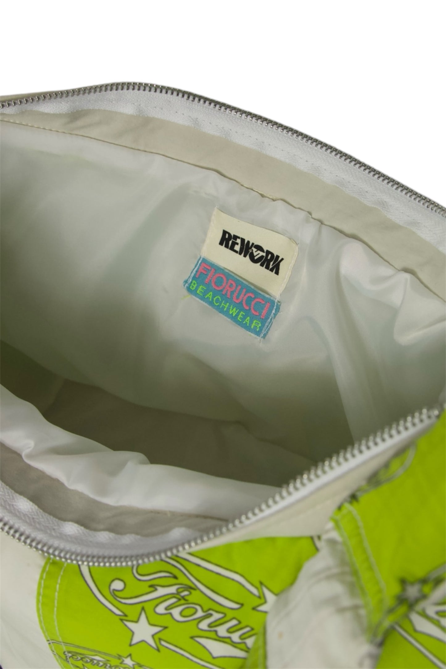 VT Rework: Fiorucci Two-Tone Logo Printed Padded Cross Body Bag