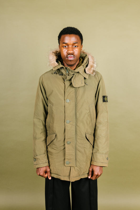 A/W 2014 Stone Island Micro Reps Down Khaki Parka Jacket
