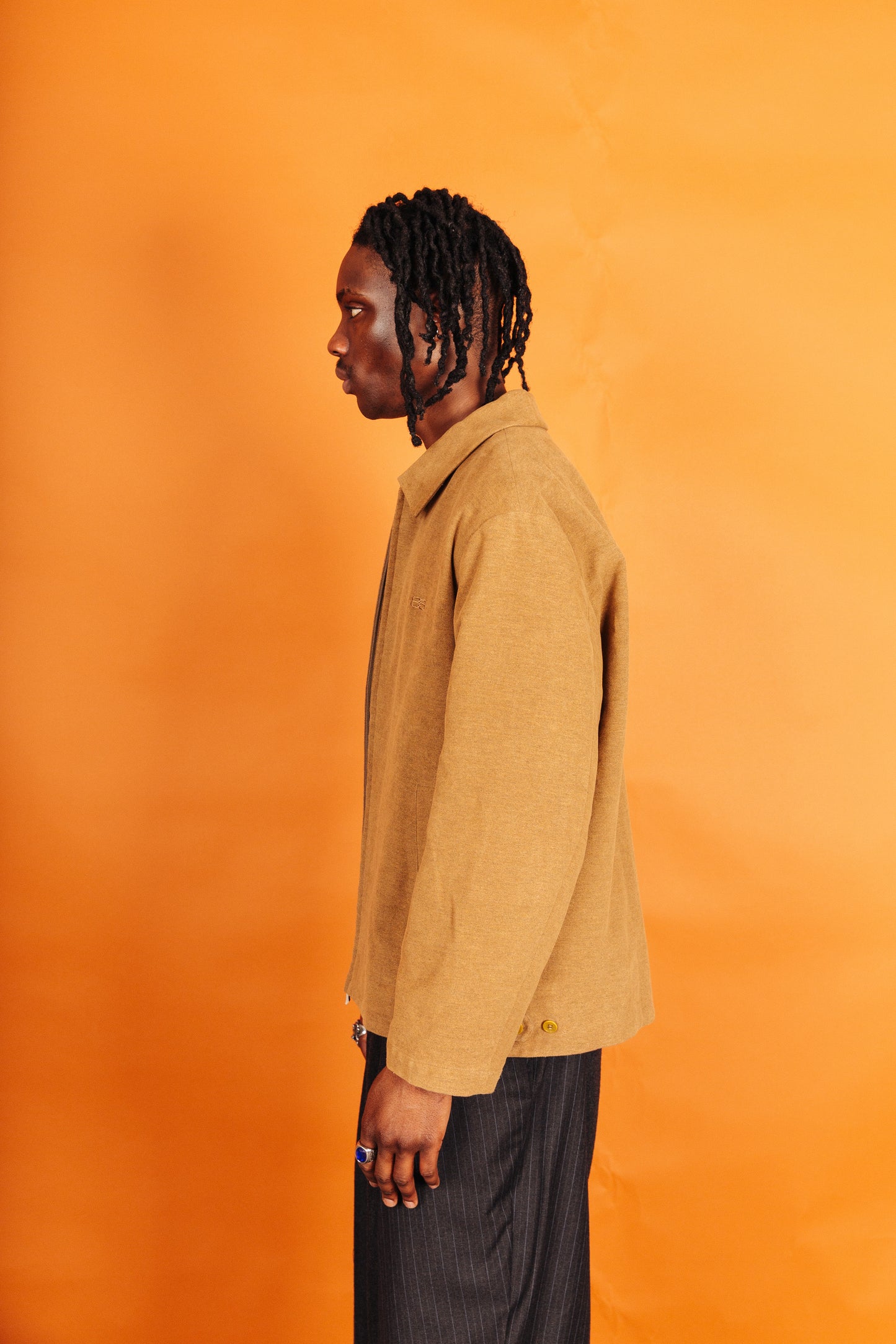 Balenciaga Camel Moleskin Full Zip Blouson