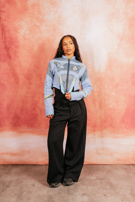 VT Rework: Real Madrid Ultra Cropped Denim Padded Jacket