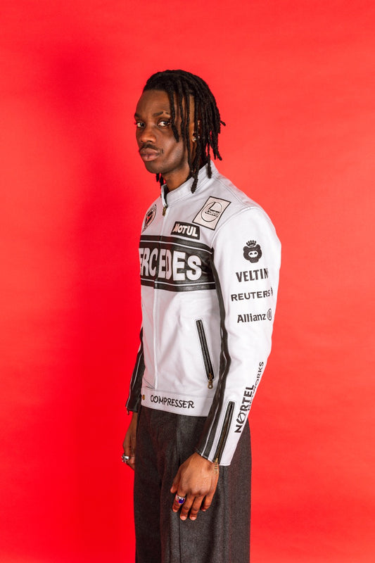 2000's Mercedes Two Tone Leather Racing Jacket