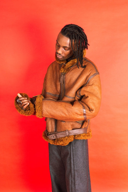 1980's Nobel House Type B-3 Shearling Leather Aviator Jacket