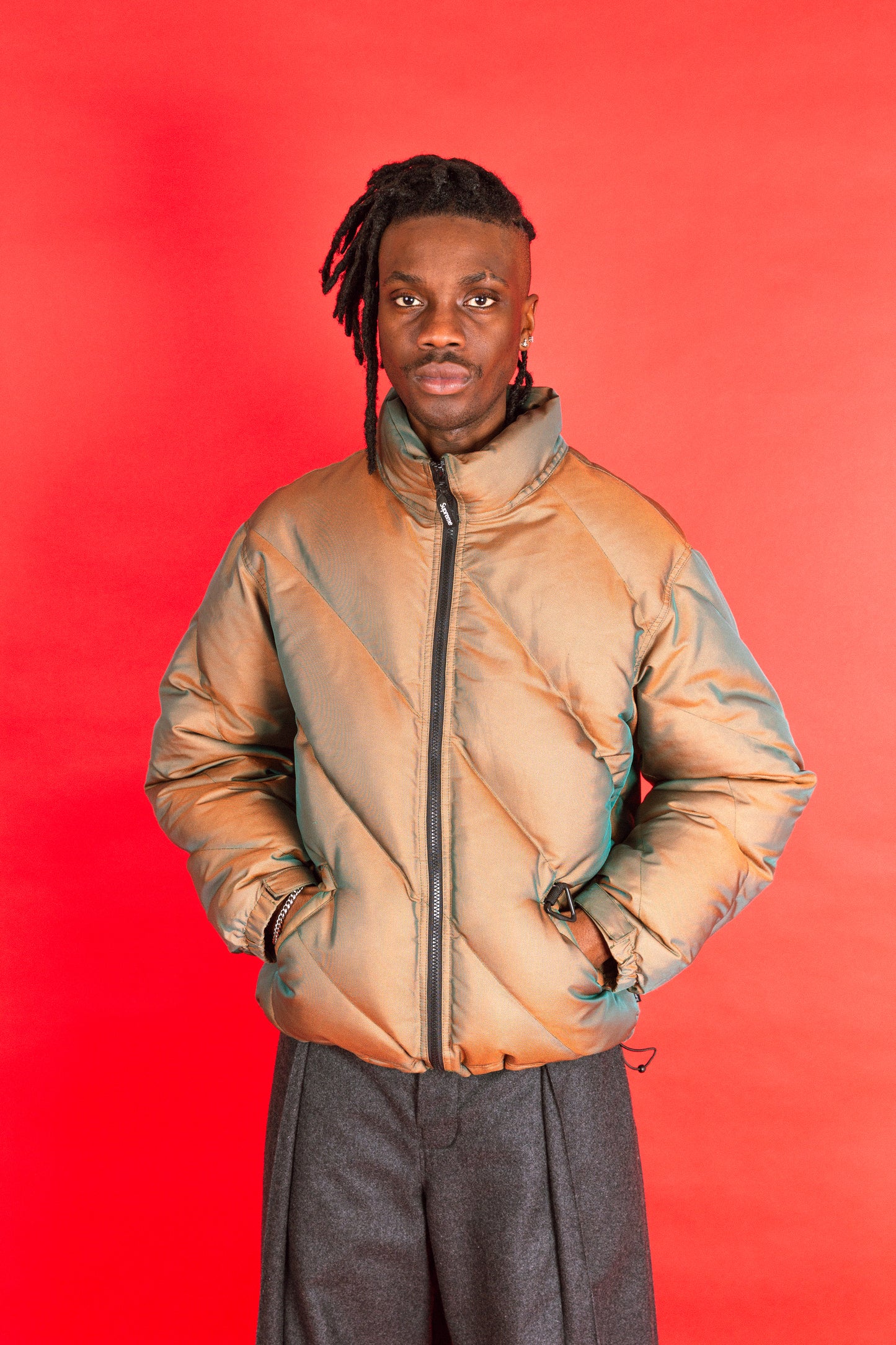 F/W 2019 Supreme Iridescent Duck Down Quilted Puffer Jacket