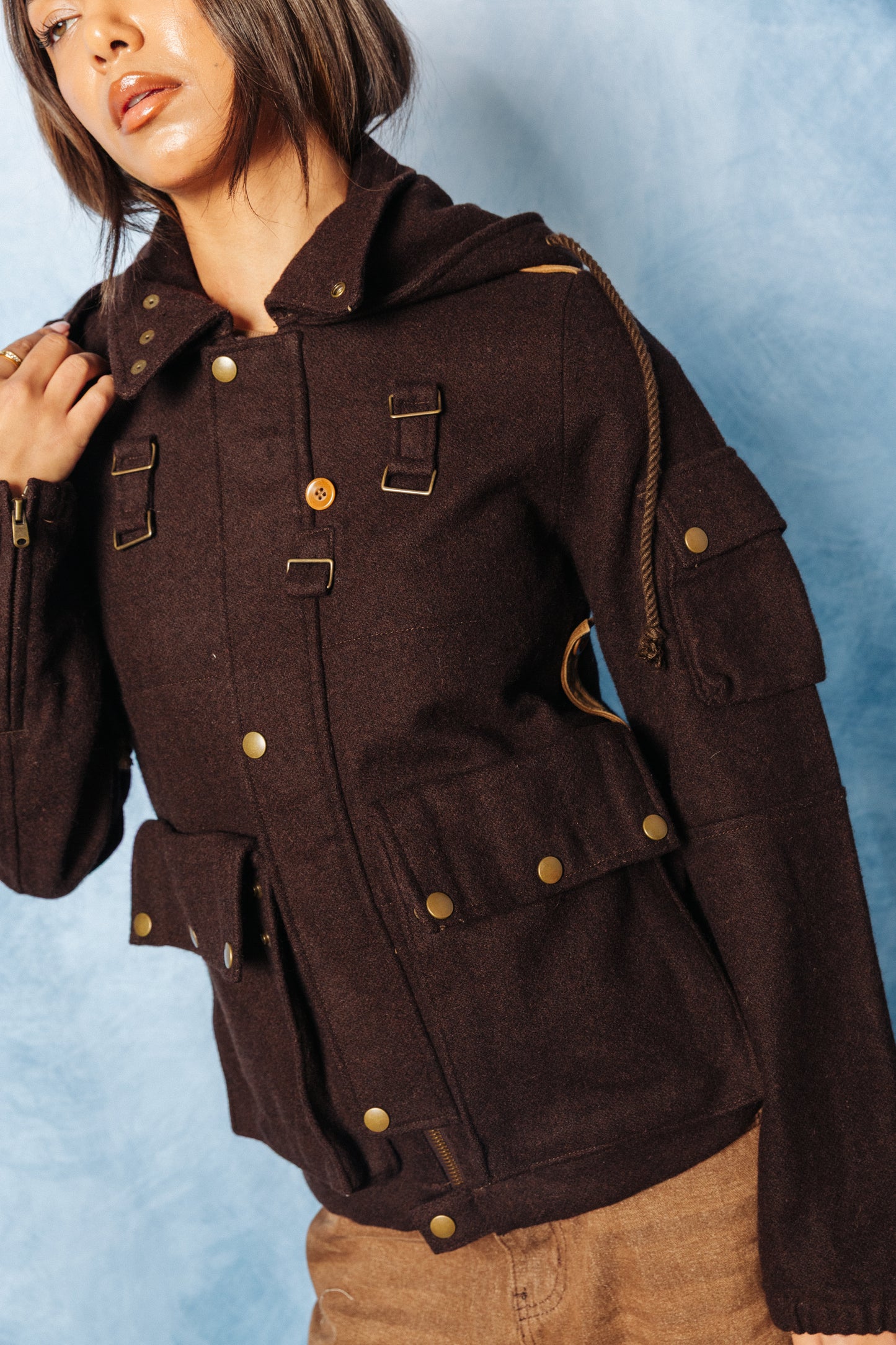 Pledge Japan Suede Trim Melton Wool Hunting Jacket