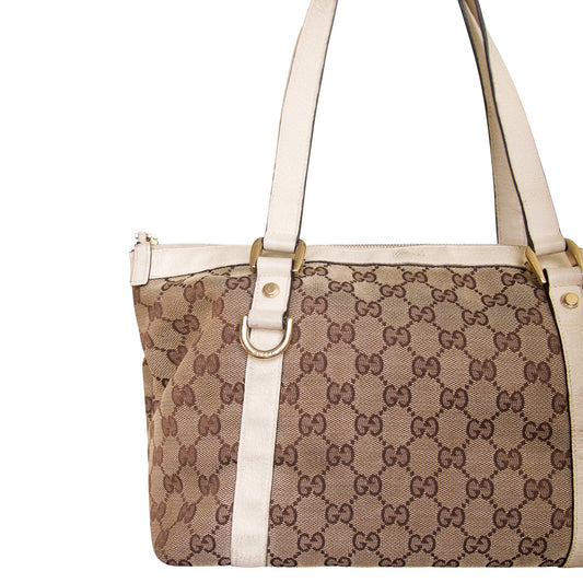 Gucci Abbey D-Ring Monogram Canvas Tote Bag