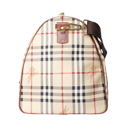 Burberry Haymarket Check Travel Duffel Bag (T-03-1)