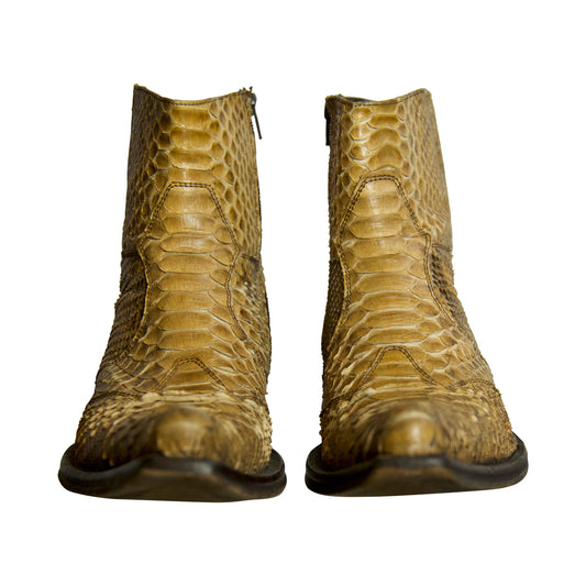 Vintage Lavoreta Phython Leather Rancher Boots