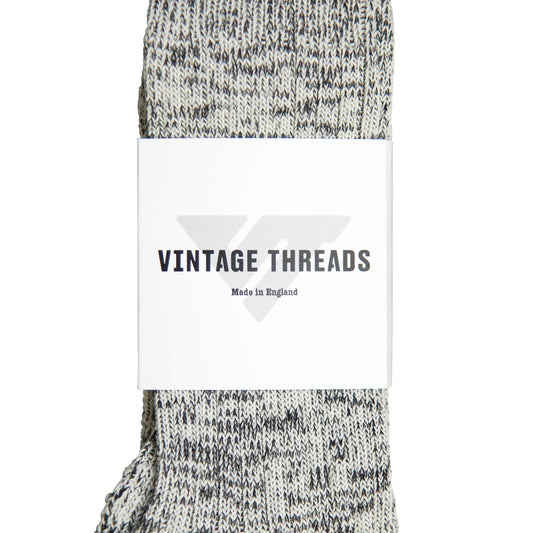 Vintage Threads Grey Mixed Knit Socks