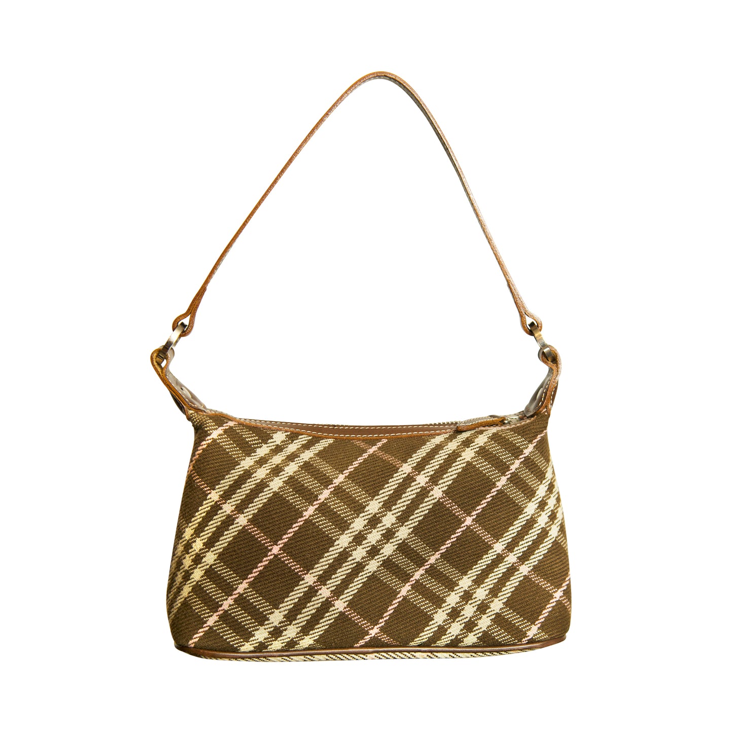 Burberry Brown Nova Check Woven Shoulder Bag