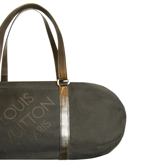 Louis Vuitton Damier Geant Attaquant Leather Strap Black Canvas Travel Bag