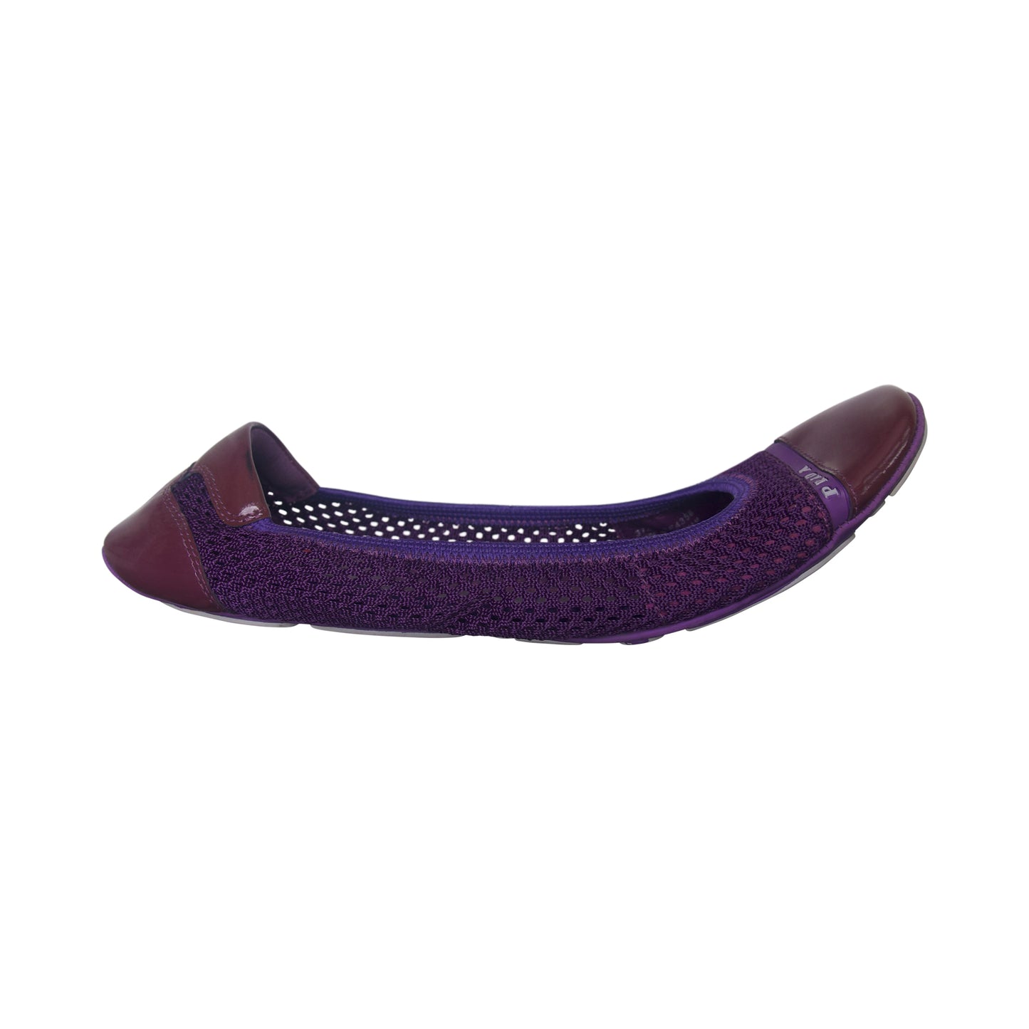 Prada Sport Purple Mesh Patent Leather Ballet Flats