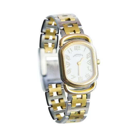 Hermes Rallye Gold Plated Chain Watch 428519