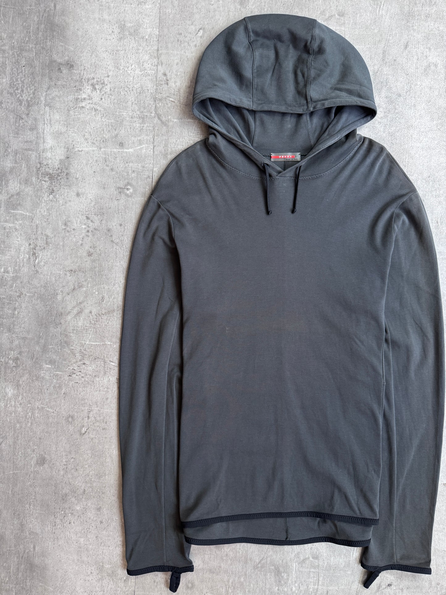 Prada Lightweight Black Cotton Hoodie