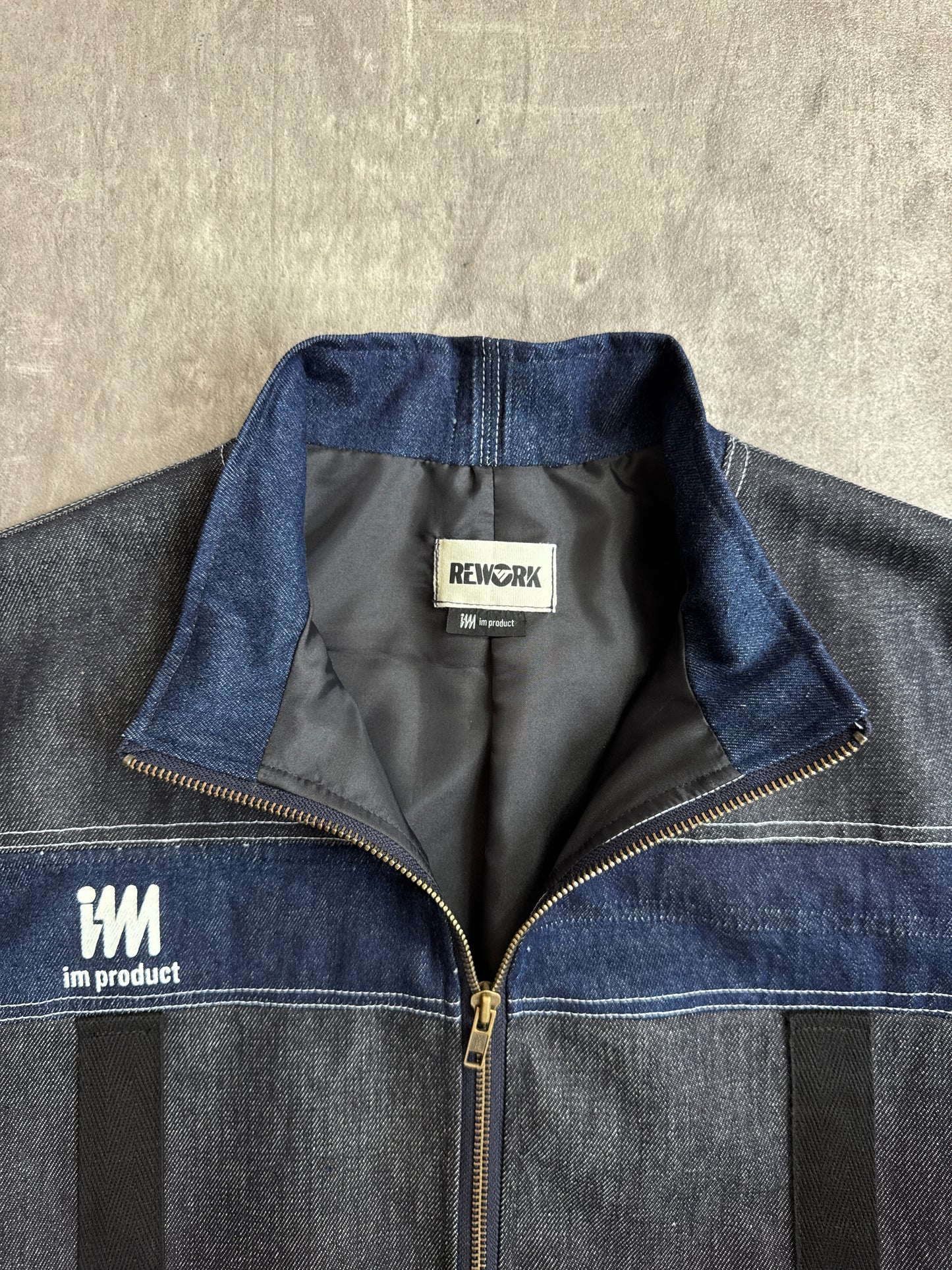 VT Rework: Issey Miyake Utility Strap Full Zip Reworked Denim Jacket