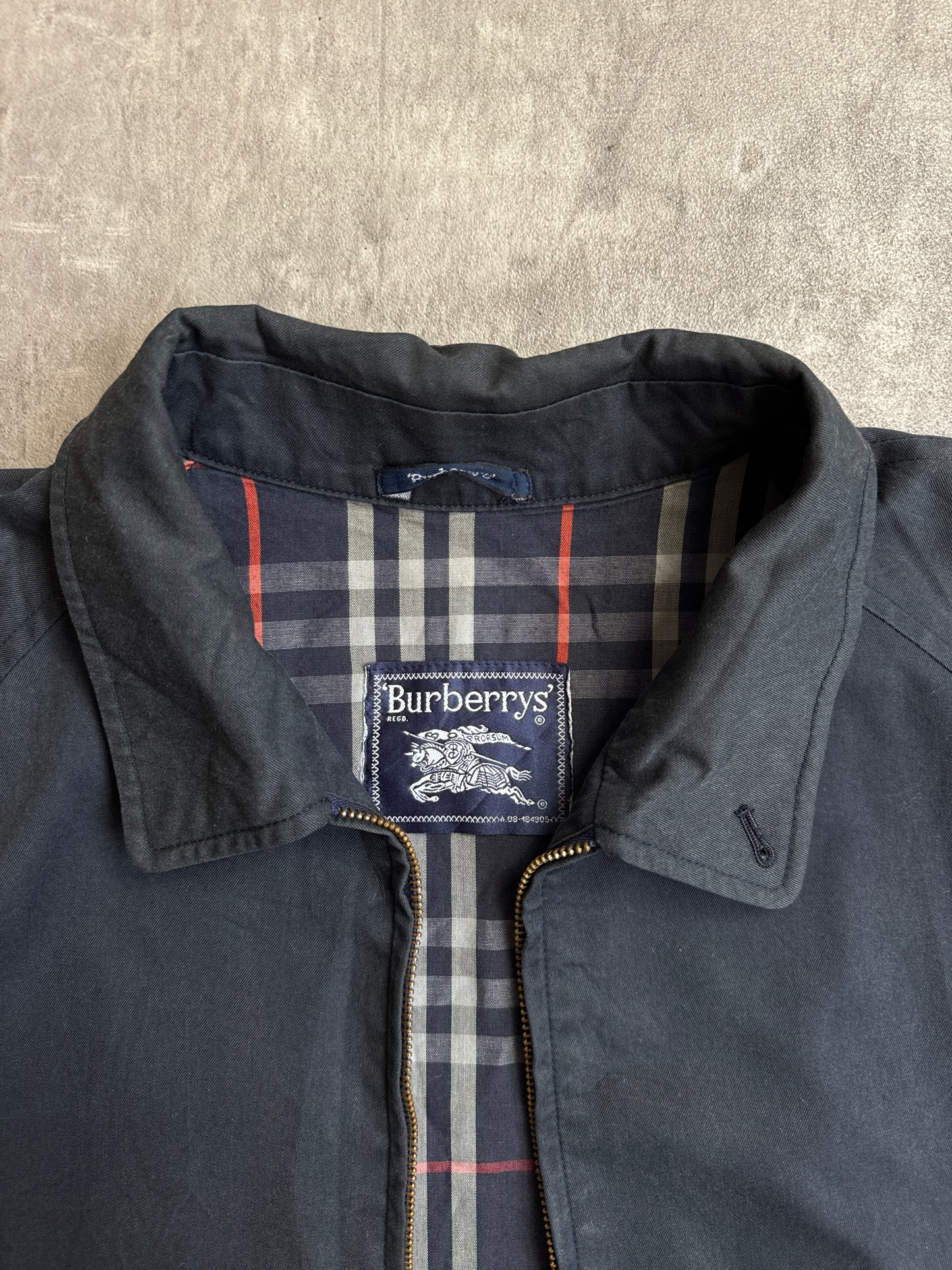 Burberry Lightweight Navy Nova Check Lined Cotton Jacket