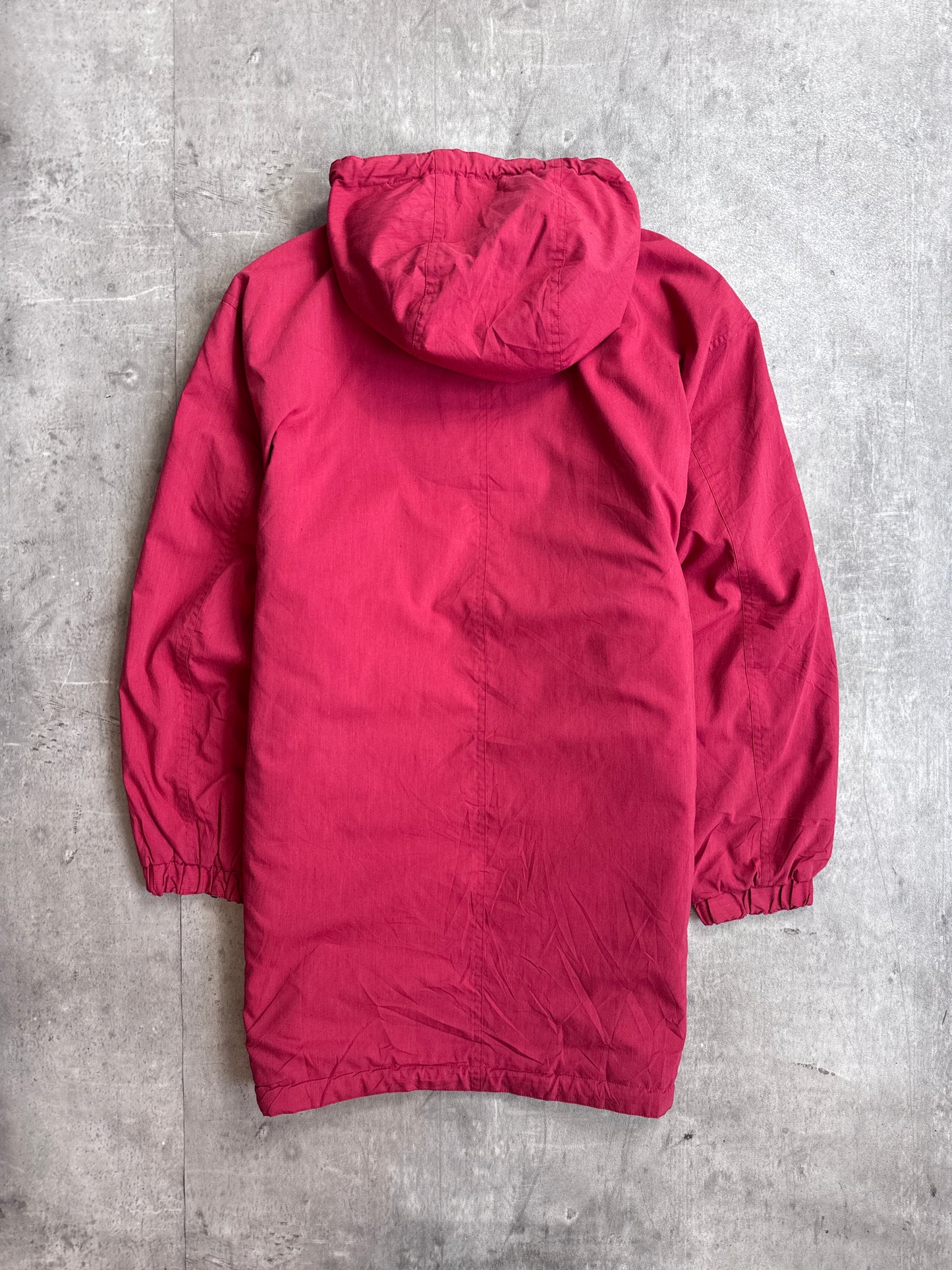 Aquascutum Check Red Hooded Parka Jacket