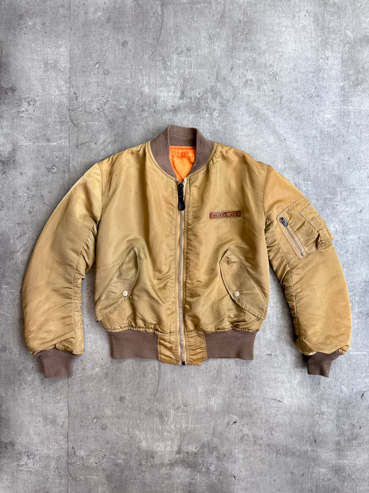Avirex Gold Spellout Bomber Jacket