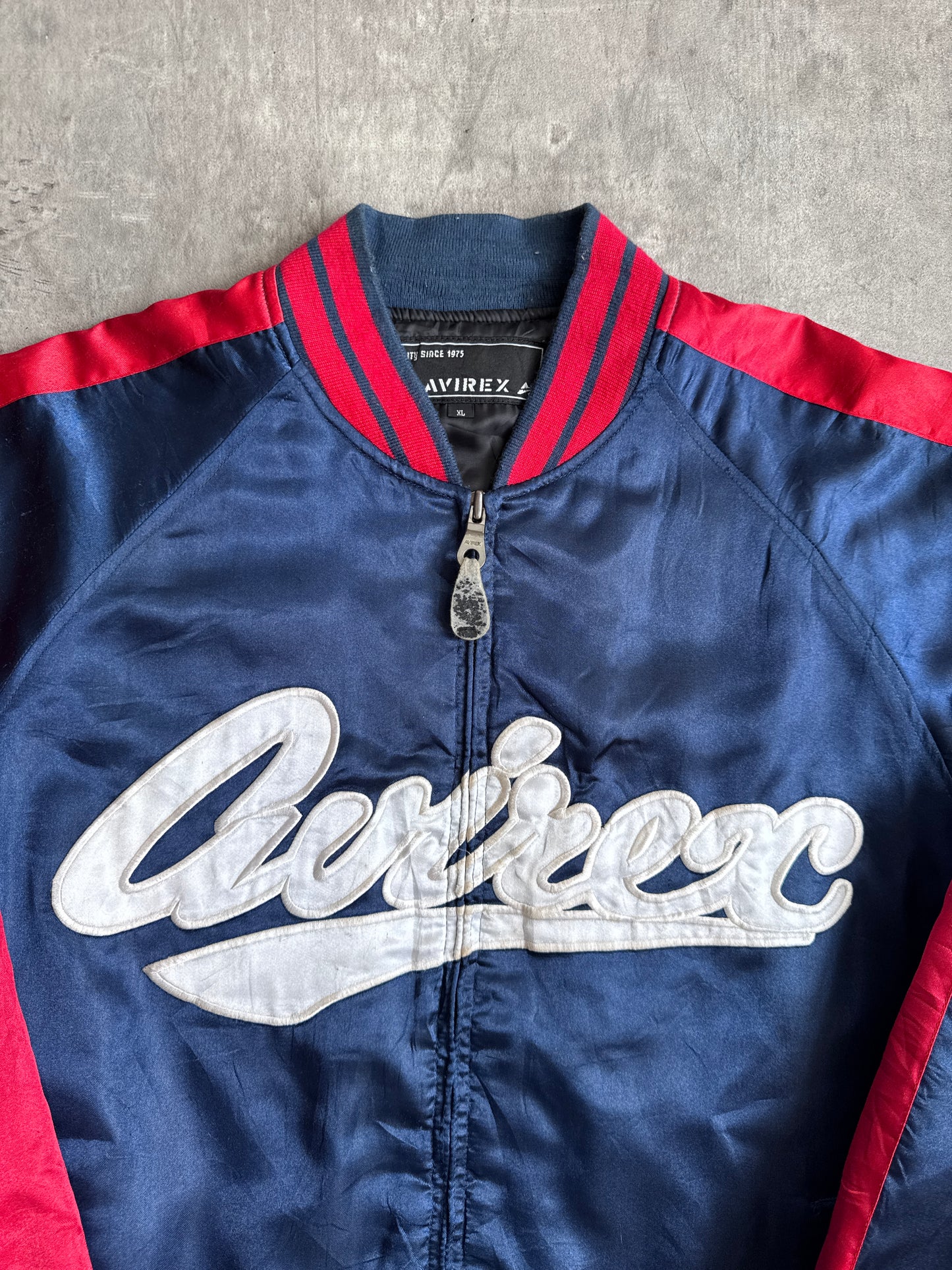 Avirex Two Tone Satin Varsity Jacket