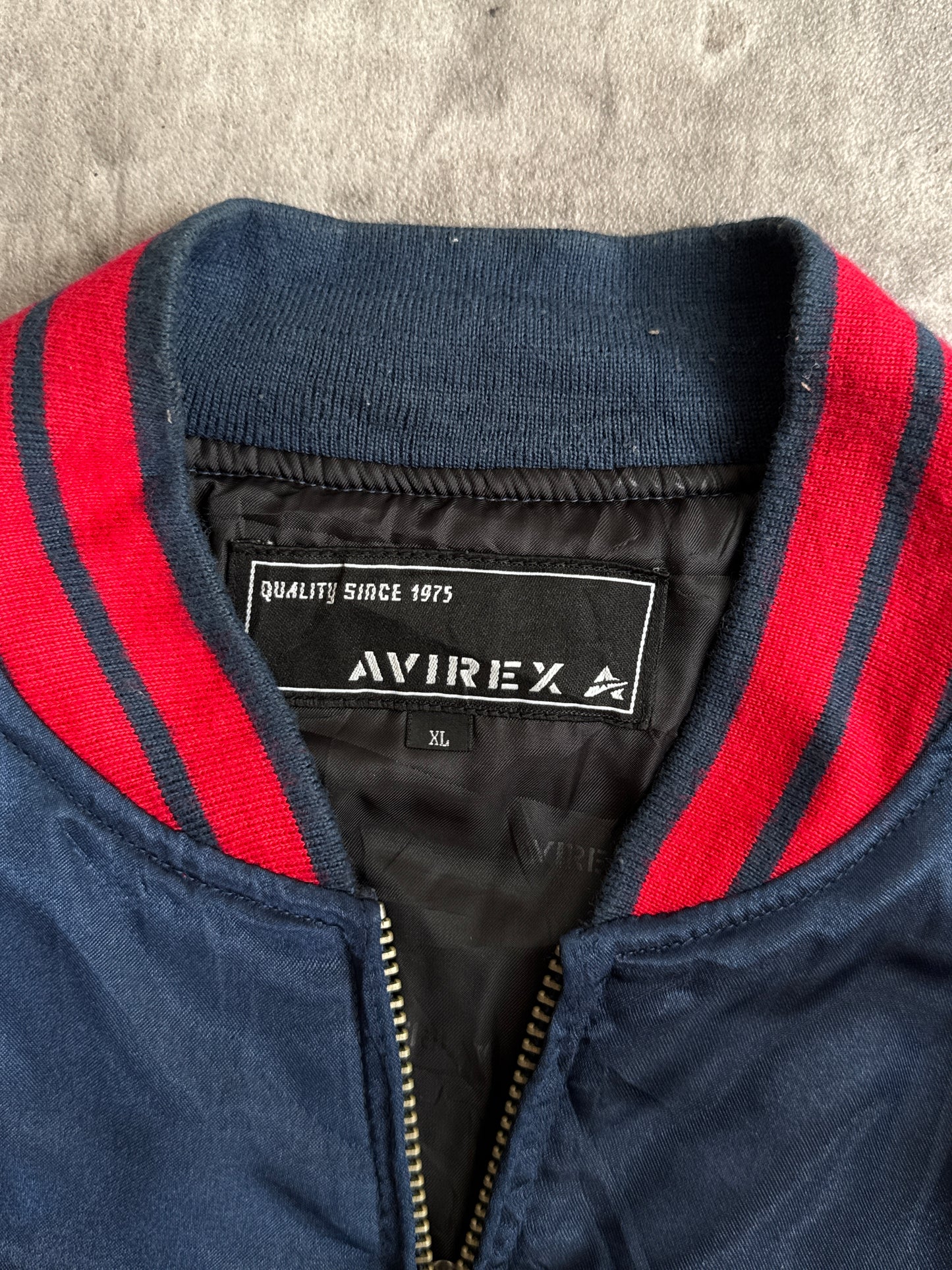 Avirex Two Tone Satin Varsity Jacket