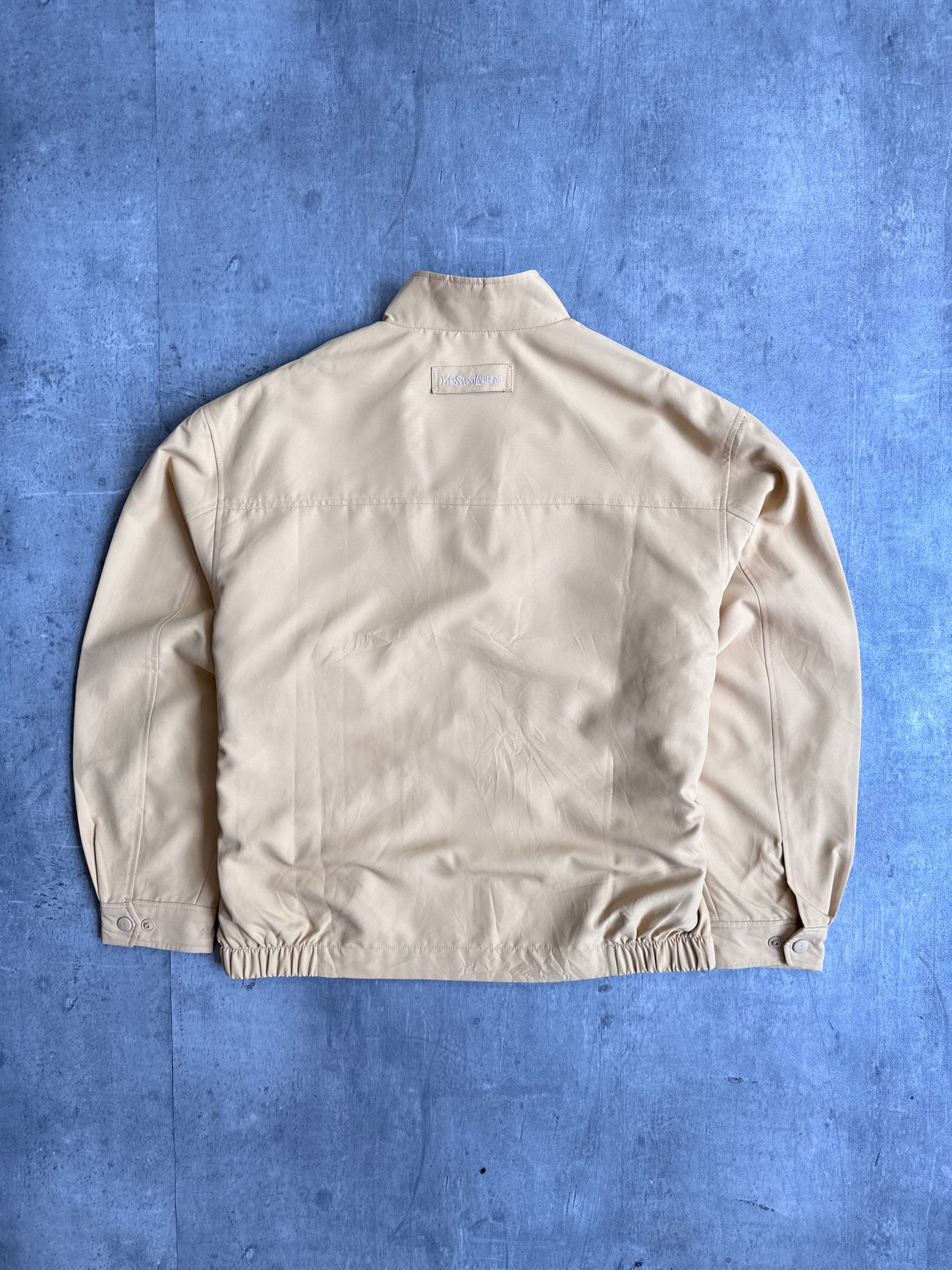 YSL Camel Tone Lightweight Harrington Jacket
