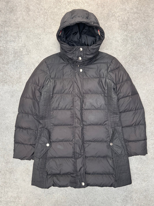 Burberry Black Nova Check Lined Hooded Puffer Down Coat