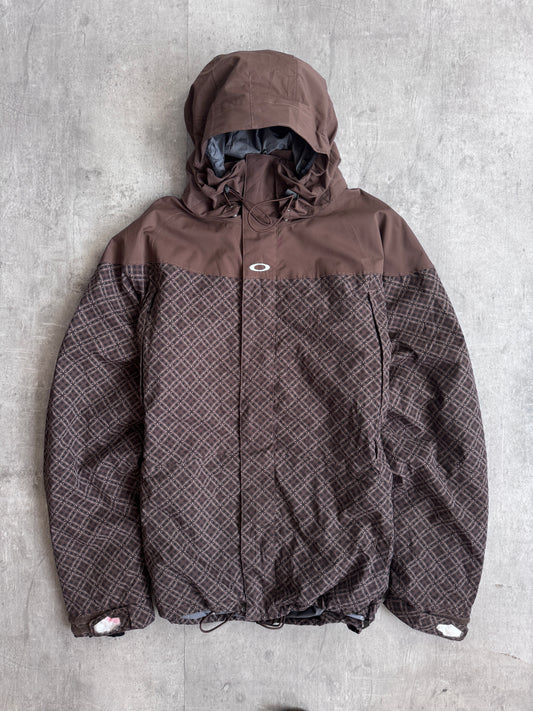 Oakley Brown Abstract Hooded Jacket