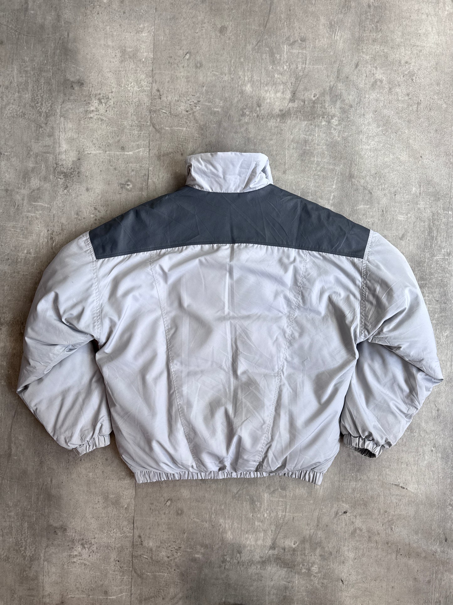 1970s Moncler Cropped Two Grey Padded Jacket