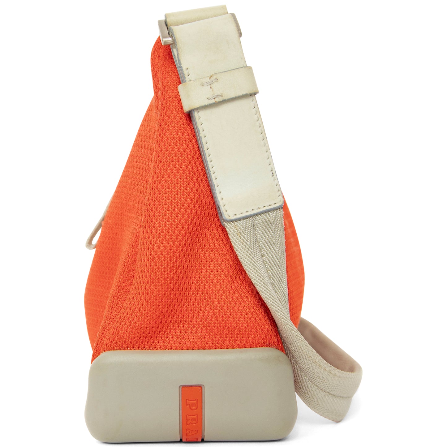 Prada Sports Red Mesh Nylon Shoulder Bag