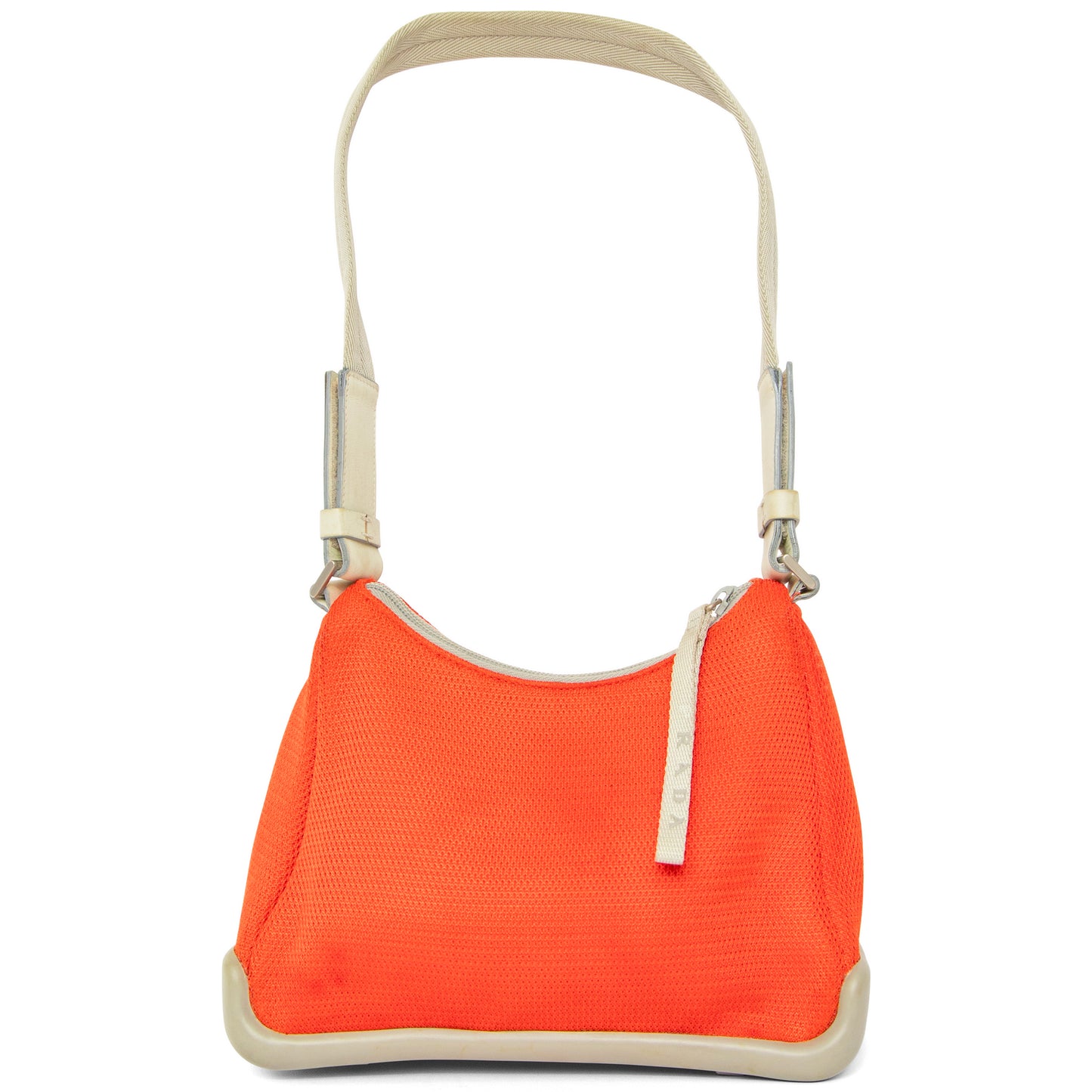 Prada Sports Red Mesh Nylon Shoulder Bag