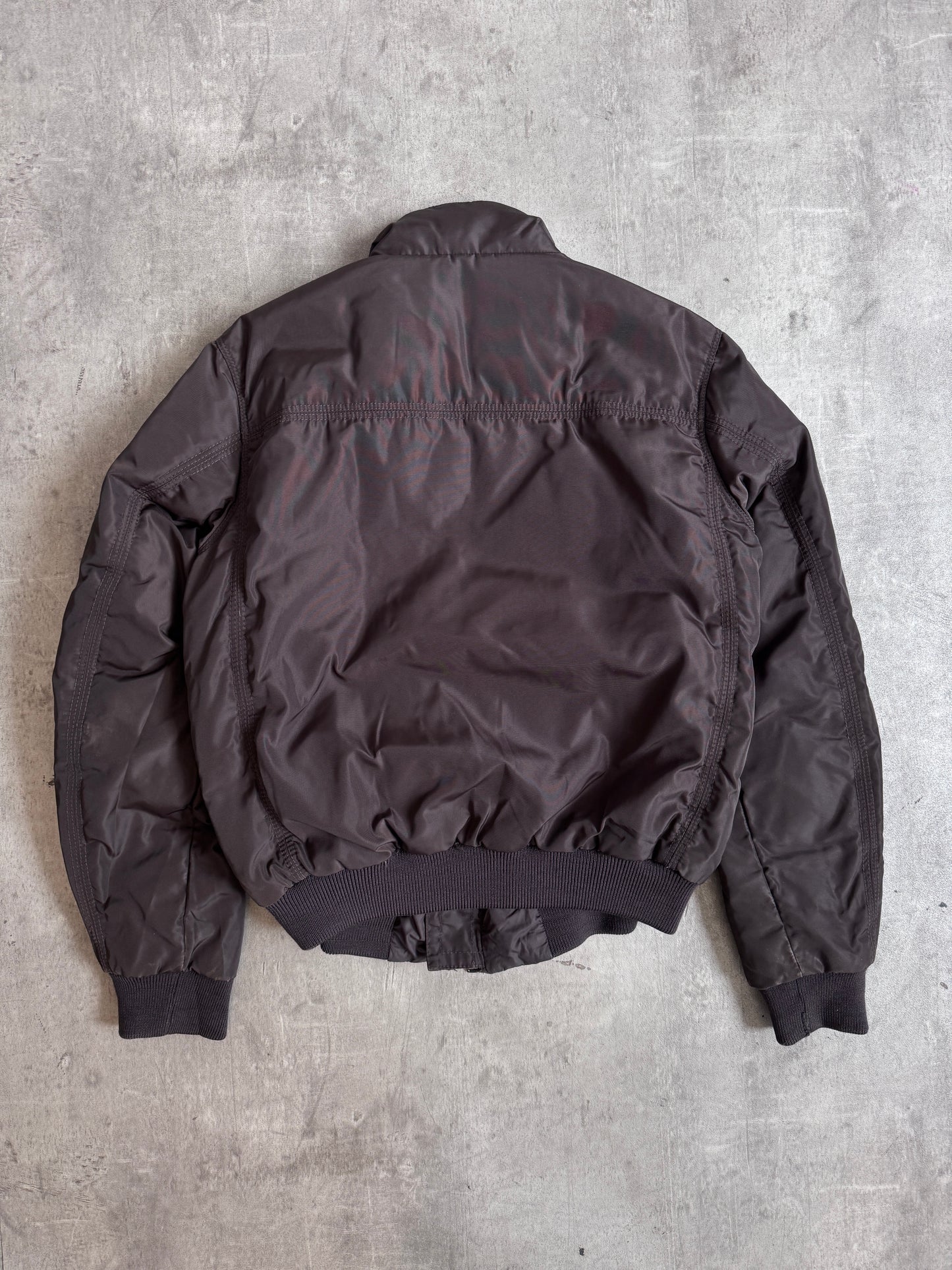 2006 Moncler Brown Nylon Bomber Jacket