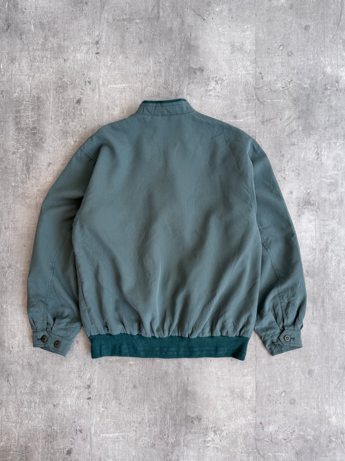 YSL Green Cotton Bomber Jacket