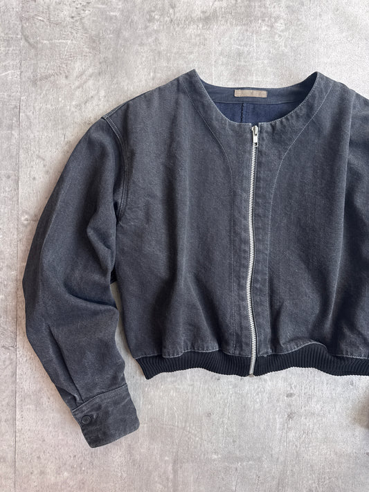 Y's Yohji Yamamoto Crew Neck Cropped Denim Jacket