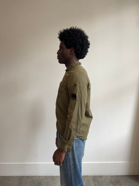 S/S 2022 C.P. Company Khaki Chrome-R Lightweight Overshirt