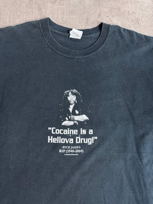 2004 Rick James Black Graphic Tee