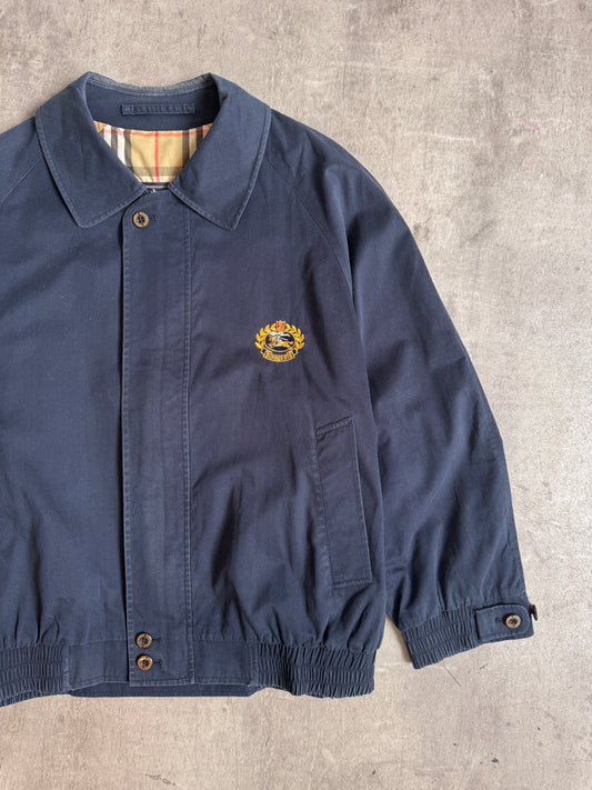 Burberry Navy Nova Lined Badge Logo Box Work Jacket
