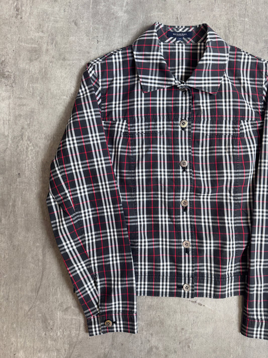 Burberry Black Nova Check Lightweight Work Jacket