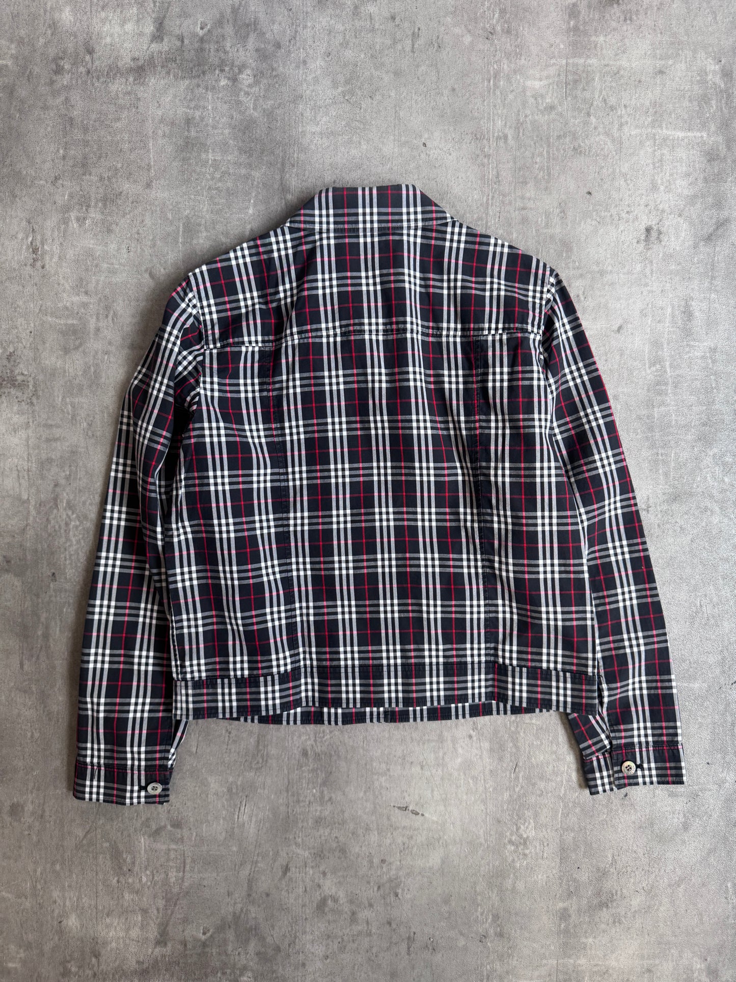 Burberry Black Nova Check Lightweight Work Jacket
