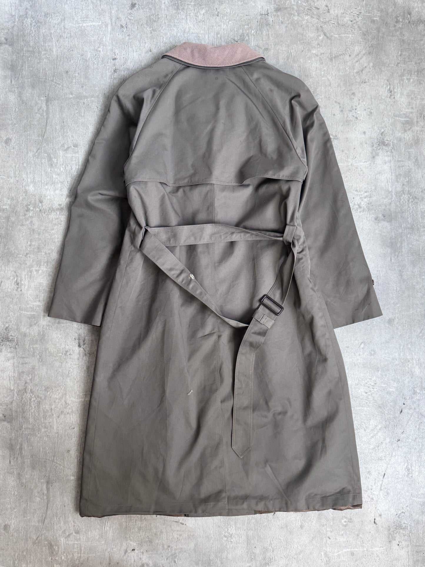 Christian Dior Wool Lined Single Breasted Trench Coat