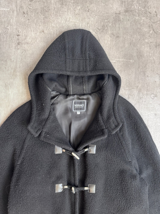 Versace 100% Lana Wool Hooded Parka Jacket