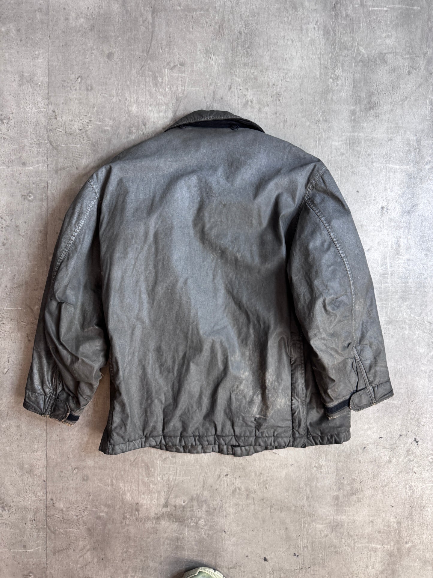 Boneville Wax Coated Distressed Quilted Jacket