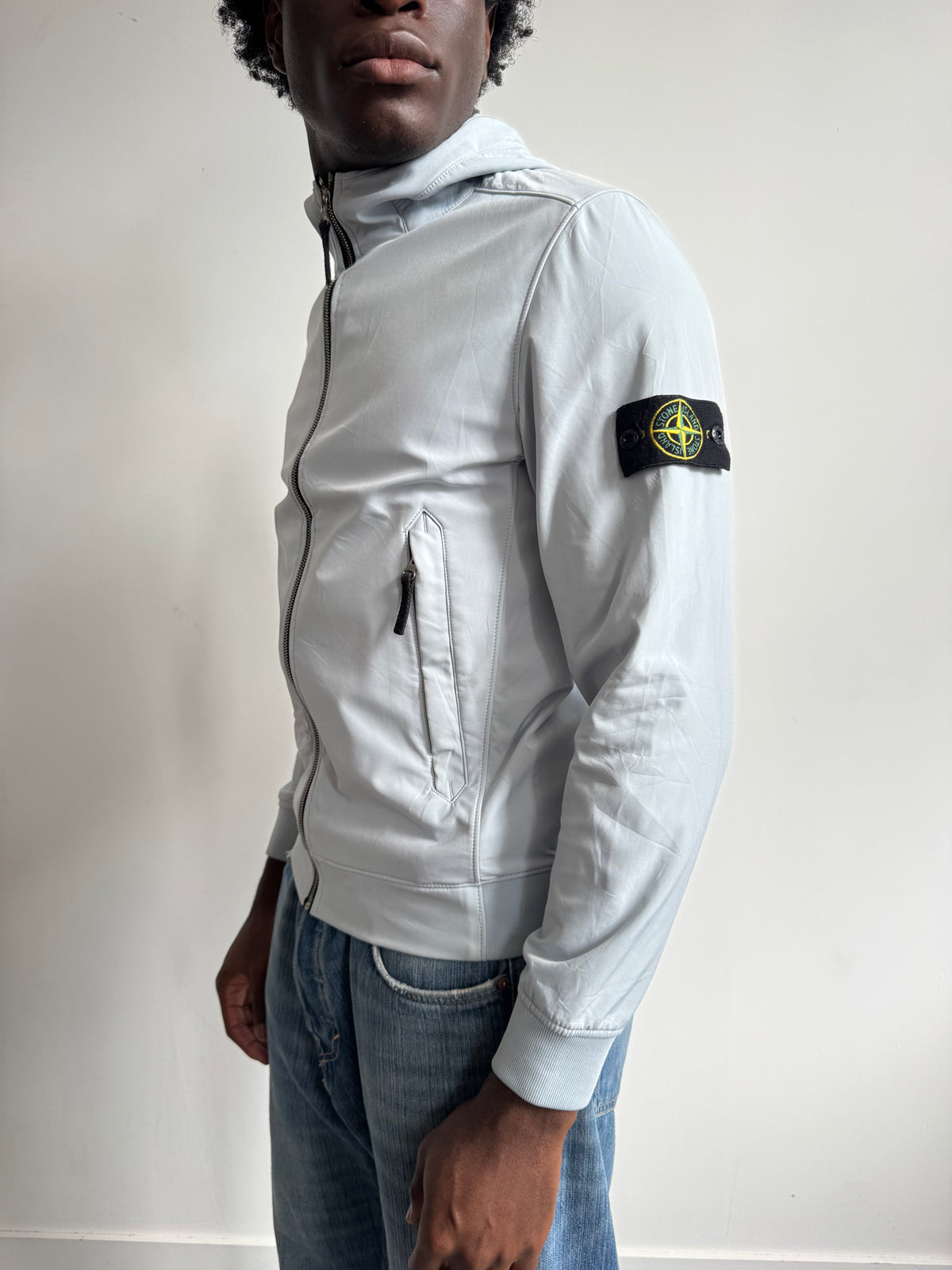 A/W 2020 Stone Island Ice Blue Soft Shell-R Jacket