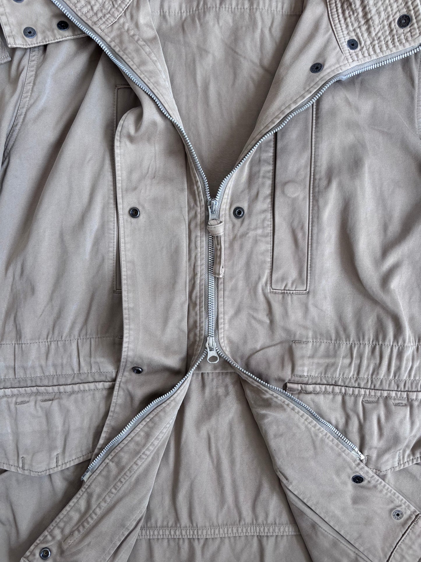 Cabane De Zucca Beige Hooded Parka