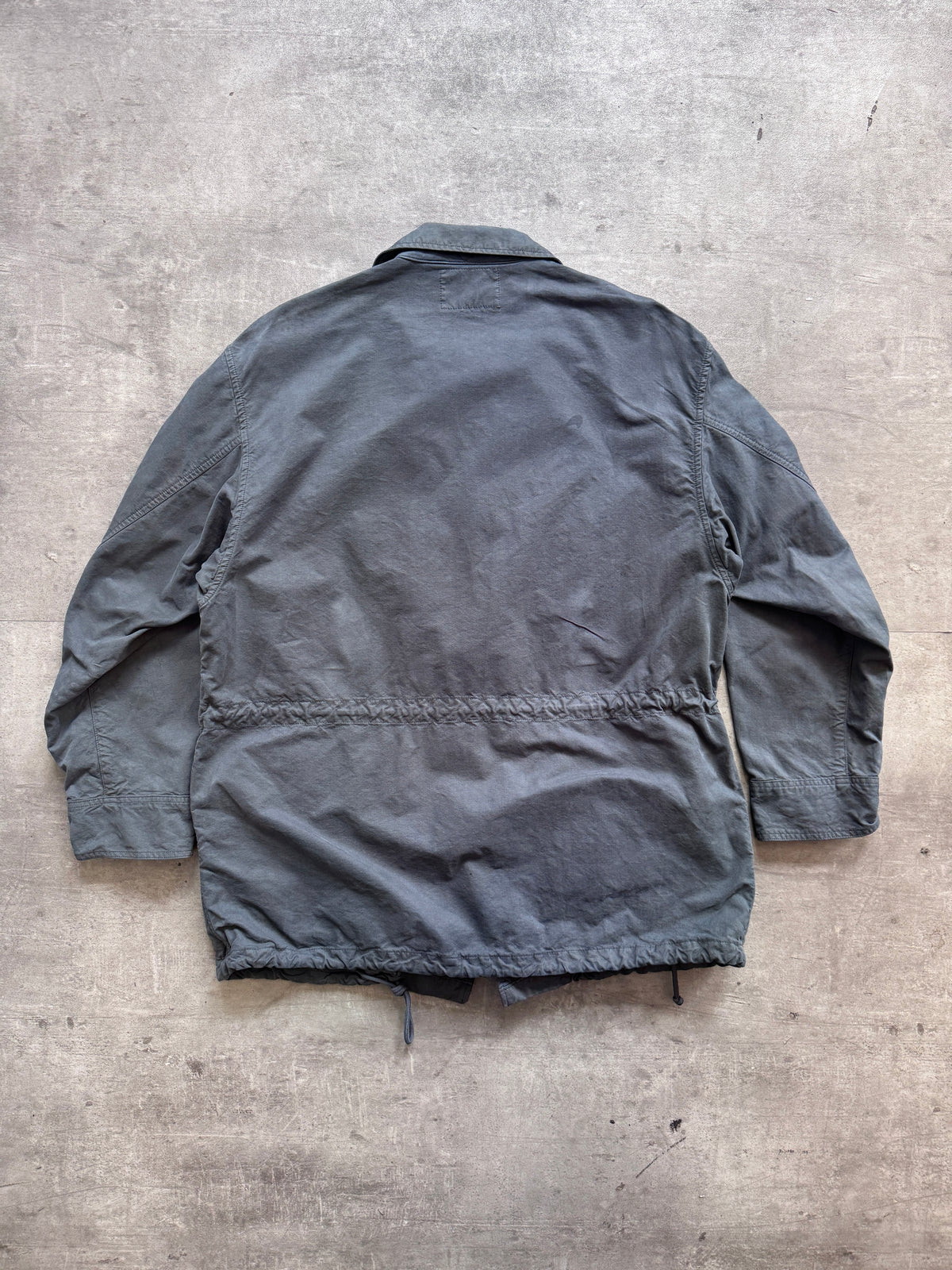 1980s C.P. Company Petrol Blue Open Collar Chore Coat