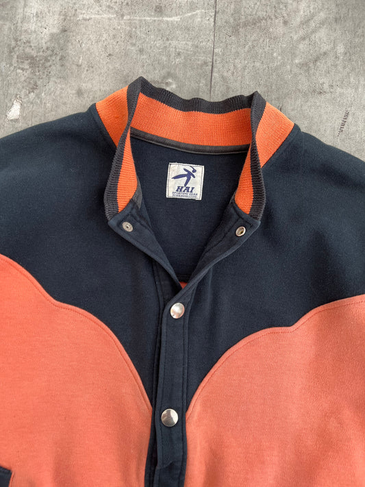 Issey Miyake Hai Sporting Gear Two Tone Varsity Jacket