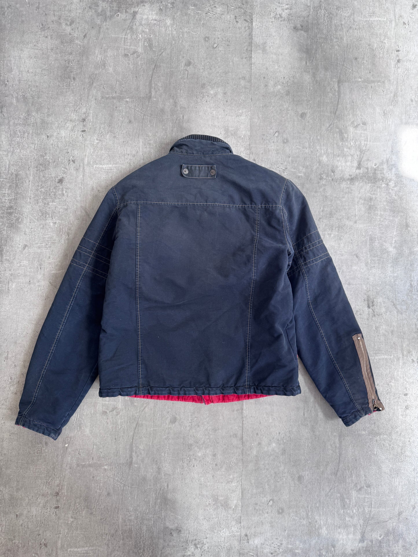 Armani Jeans Washed Navy Padded Utility Jacket