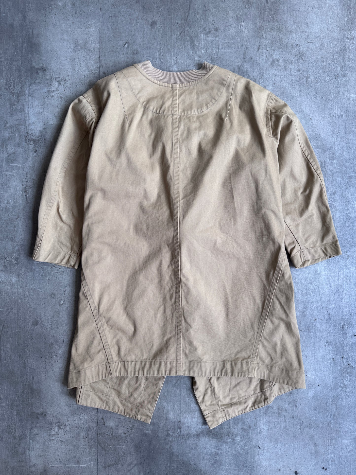 Issey Miyake Mercibeaucoup Asymmetric Beige Coat